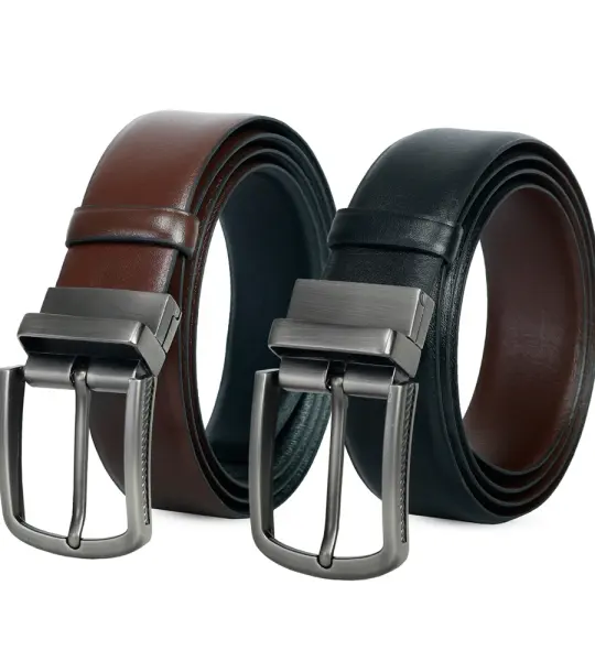 New Orginal Leather 2 Side Moving Belt For Man