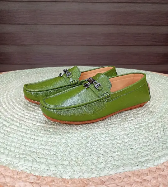 Loafer Shoes Olive Color